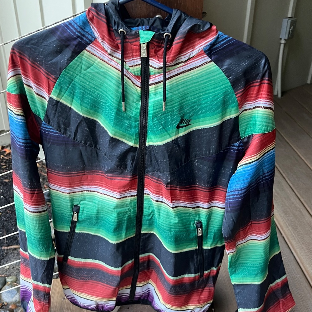 Nike Windbreaker Women's Small- Multi- Colored- Zip - Picture 10 of 10